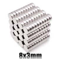 10ชิ้น แม่เหล็กแรงสูง 8*3มิล กลมแบน แม่เหล็ก 8x3mm Magnet Neodymium 8x3mm แม่เหล็กแรงแรงดูดสูง 8*3mm แรงดูดสูง ติดแน่น ติดทน พร้อมส่ง