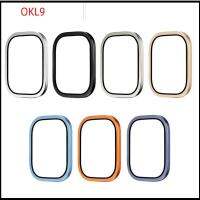 OKL9 กระจกเทมเปอร์ ตัวป้องกันหน้าจอ โลหะสำหรับตกแต่ง เคสสำหรับมือถือ กรอบโลหะโลหะ ของใหม่ อุปกรณ์เสริมเสริม ฟิล์มกันรอย สำหรับ APPLE WATCH ultra 49mm สมาร์ทวอทช์