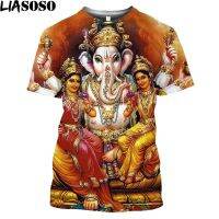 ⊙♤ Liasoso เสื้อยืดคอสเพลย์ พิมพ์ลาย Hindu Lord สําหรับผู้ชาย ผู้หญิง