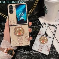 L &amp; F เคสสำหรับออปโป้ไฟนด์ N2สตรีมเมอร์แบบฝาพับขาตั้งโทรศัพท์เคสโทรศัพท์มีสไตล์หรูหราป้องกันการตก