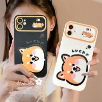 MrHaha เคสสำหรับ Realme C53 C55 C35 C33 C30 C30s C25Y C21Y C3 C25 C25s 50A C20 C20A C11 C15 8i 9i 5 5i 5วินาที Narzo 50i Prime แข็งน่ารักหัวสุนัขหน้าต่างขนาดใหญ่เลนส์ป้องกันเคสโทรศัพท์นิ่ม