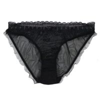 Annebra กางเกงใน ทรงบิกีนี่ ผ้าลูกไม้ Bikini Panty รุ่น AU3-740 สีดำ