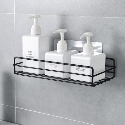【cw】 Iron Bathroom Storage Rack Wall-Mounted Shower Gel Storage Rack Toilet Punch-Free Toiletry Rack