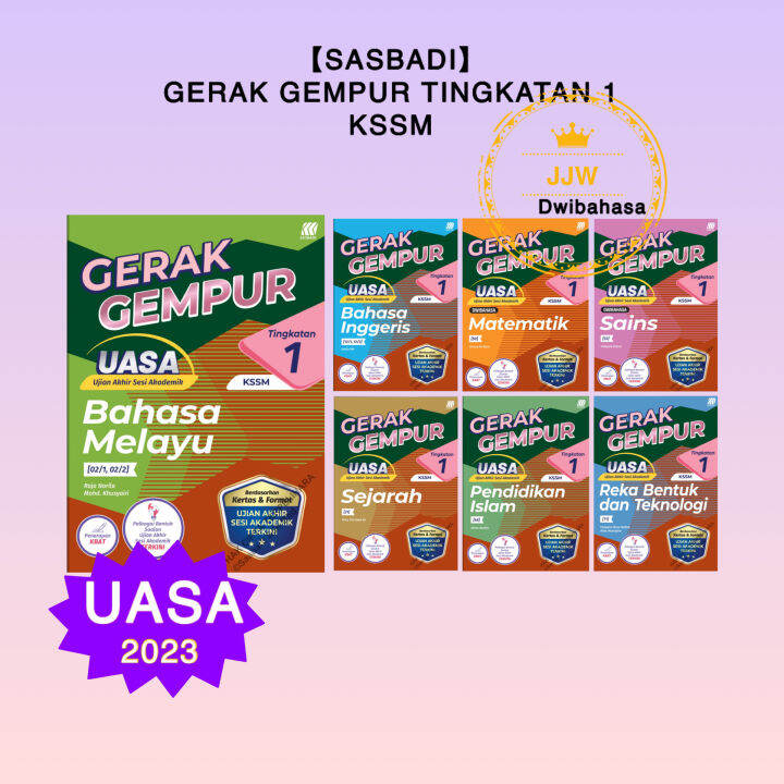 Jjw Sasbadi Gerak Gempur Uasa Tingkatan Kssm Dwibahasa Buku Latihan Form Kssm Lazada