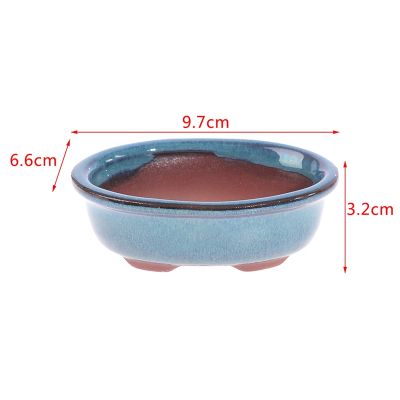 1PC 9.7x6.6x3.2cm New Bonsai Pots Breathable Stoneware Bonsai Pots With Holes