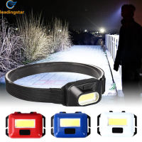 LeadingStar Fast Delivery Mini Cob Led Headlight Outdoor Camping Light Flashlight Head Torch Tourism Equipment For Hiking Cycling Fishing