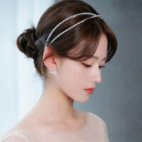 ที่คาดผมโลหะผสม Simple Pearl Diamond Hair Hoop Girls Korean Simple Hair Band