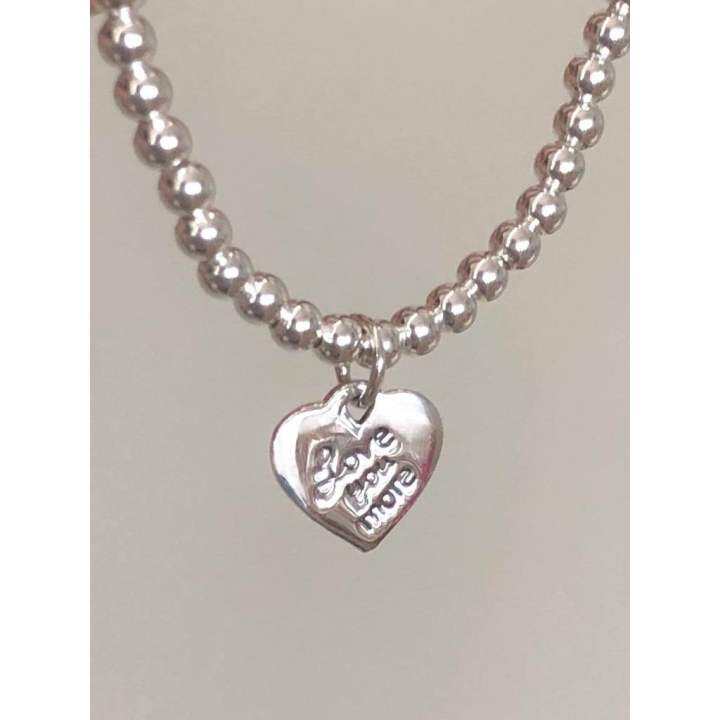 winterwinter-silver925-jewelry-เครื่องประดับเงินแท้925-กำไลข้อมือลายดอท-3-mm-ห้อยจี้รูปหัวใจ-love-you-more-love-you-to-the-moon-ข้อมือร้อยเอ็นยืดขนาด-6-6-5นิ้ว