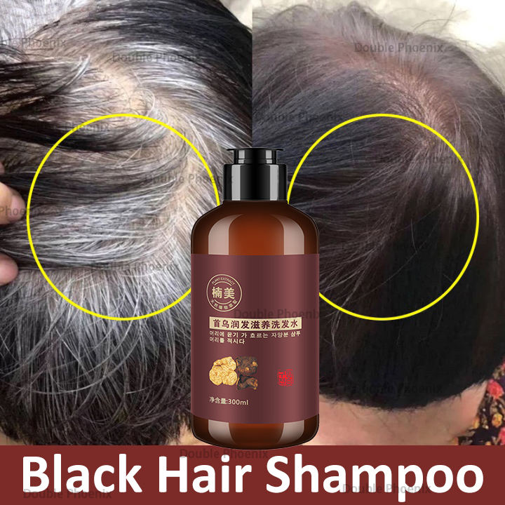 Polygonum multiflorum shampoo, white hair changes to black hair, herbal shampoo, male and female