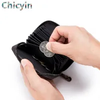 Woman Purse Genuine Leather Rfid Womens Zipper Card Wallet Small Change Wallet Purse For Female Short Wallets With Card Holders