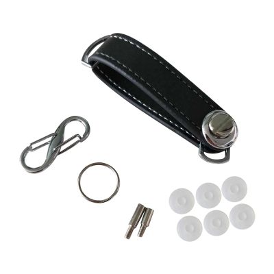 Pink Memory3X Fashion Car Key Pouch Bag Case Wallet Holder Chain Key Wallet Ring Pocket Key Organizer Smart Leather Keychain Black