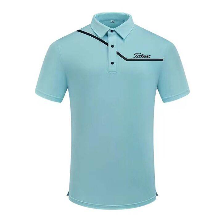 pearly-gates-footjoy-titleist-amazingcre-taylormade1-castelbajac-malbon-golf-clothing-mens-short-sleeved-t-shirt-quick-drying-breathable-polo-shirt-sports-casual-jersey-golf-perspiration-top