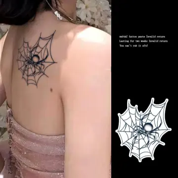 sternum tattoo spider