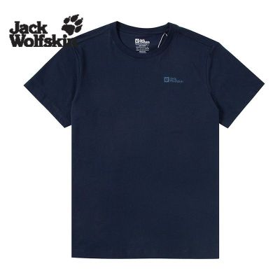 JACK WOLFSKIN Wolf Claw Official Website Mens T-Shirt 2023 Summer New Outdoor Sportswear Loose Short-Sleeved Breathable T-Shirt 5822211