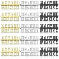 15 Pieces Clock Numerals Kit DIY Digital Clock Numbers Clock Hands Replacement Parts Clock Accessories (Roman Numerals)