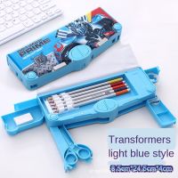 Transformer กล่องดินสอ Multi-Function และความจุขนาดใหญ่ Double Open Multi-Layer Stationery Case, เหมาะสำหรับนักเรียน, น้ำหนักเบาและความจุขนาดใหญ่แบบพกพาเครื่องเขียนและภาพวาด