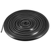 Uxcell 5M/16.4Ft Length Edge Trim U Seal Extrusion U Channel Edge Protector Sheet Fits 0.1-1.5mm Edge Silicone Black