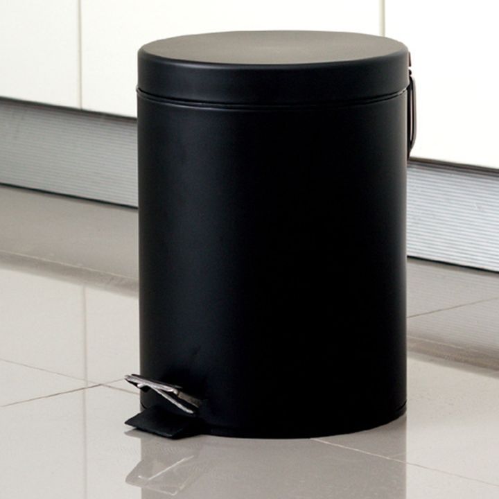 trash-can-5-liter-trash-can-iron-pedal-cylinder-with-cover-frosted-black-home-kitchen-bathroom-living-room-office-etc