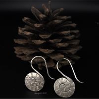 ต่างหูก้นหอย เงินแท้99.9% earrings handmade Silver 99.9% Retro Style accessories  Chiang Mai