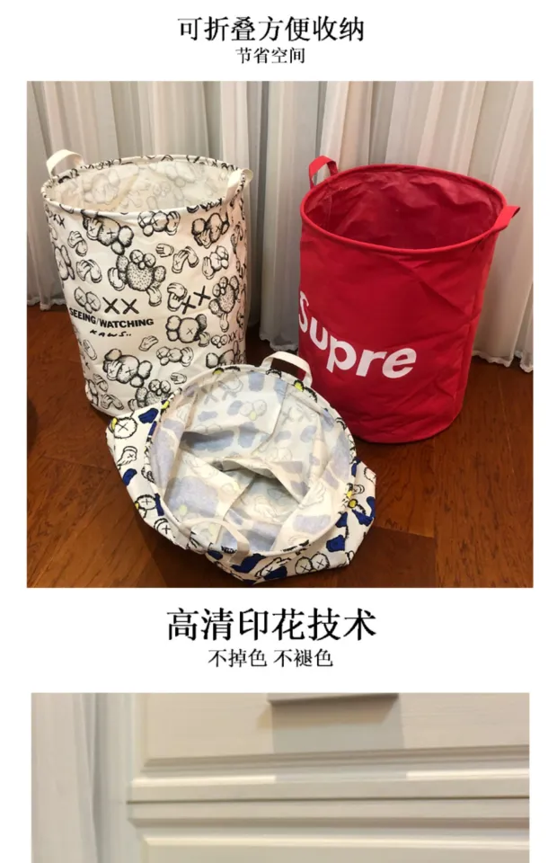 Tide brand cartoon fabric large household folding waterproof toy laundry  basket storage basket bathroom laundry basket