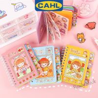 【Ready Stock】 ✶❒✈ C13 Cute Spiral Notebook Cartoon with Stickers Hand Pocket Notebook DIY Childrens Mini Portable Pocket Notepad