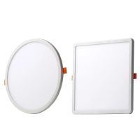 Ultra Thin Round/Square LED Panel Light 6W 8W 15W 20W Aluminum Ceiling Recessed Downlight AC 85-265V open hole adjustable