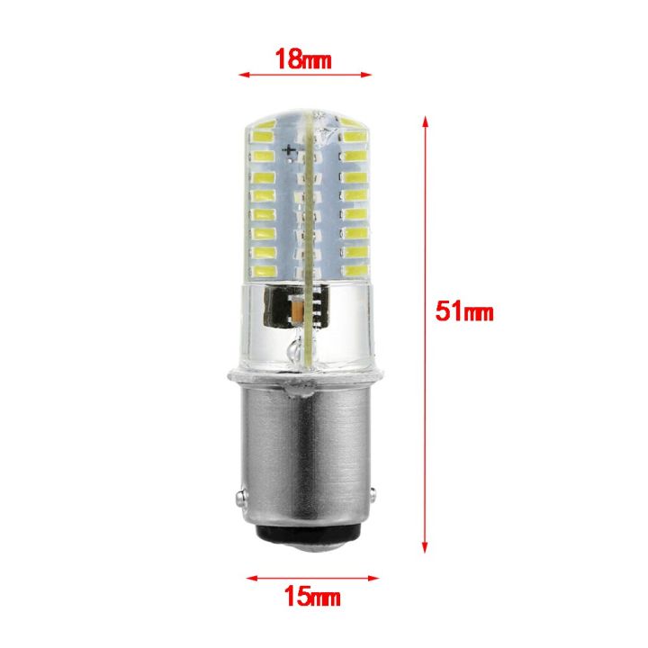 cod-free-cas-lan84-หลอดไฟ-led-110-120v-หลอดไฟคอร์น-led-2-6w-โคมไฟคริสตัล64smd-3014หลอดไฟ-ba15d-สีขาว-อบอุ่นสีขาวสำหรับประหยัดพลังงานเครื่องเย็บผ้า