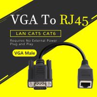 COMEINSTORE20E2ไม่จำเป็นต้องใช้พลังงานแลนภายนอก CAT5 CAT6ปลั๊กแอนด์เพลย์ VGA เพื่อ RJ45ตัวขยาย VGA หัวแปลงสายไฟเครือข่ายพอร์ตอิเทอร์เน็ต