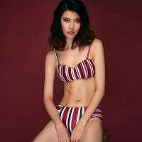 [Coralist Swimwear]  ชุดว่ายน้ำ รุ่น Grace สี Red Stripes (CREX104)