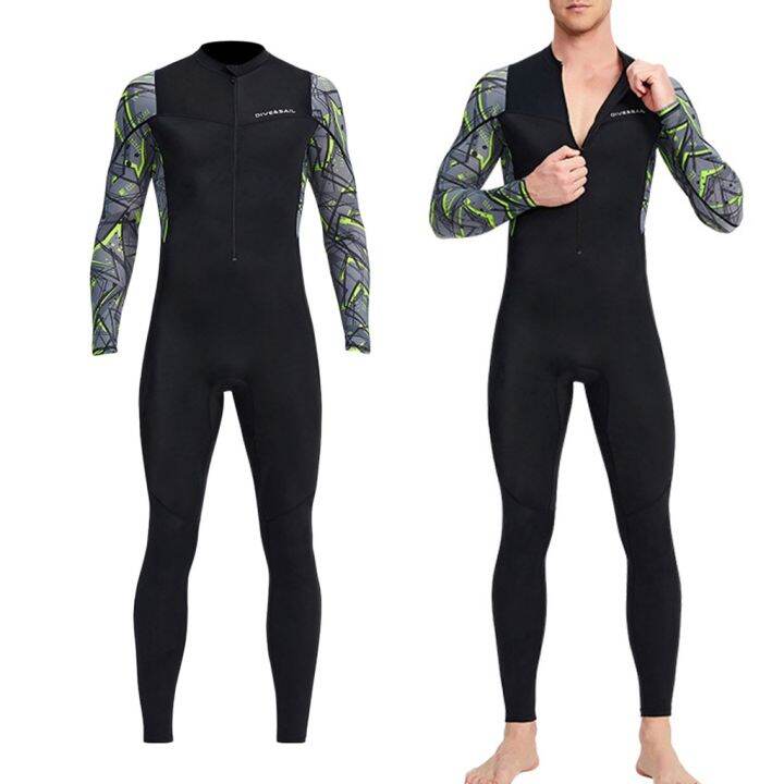 men-scuba-wetsuit-front-zip-diving-rash-guards-surfing-swimming-scuba