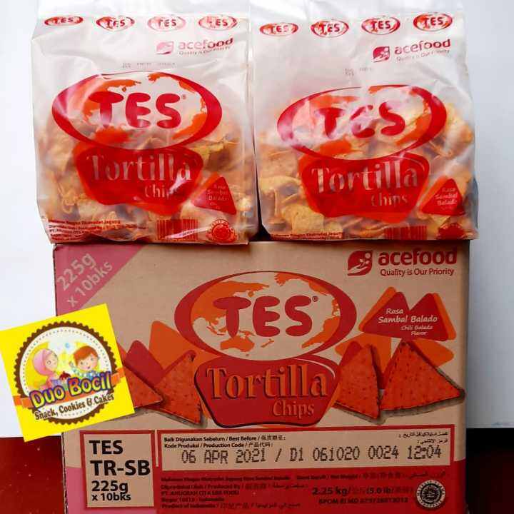 Keripik Jagung Tortilla TES Rasa Sambal Balado 225 Gram - Duo Bocil ...