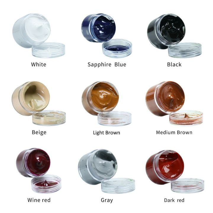 Leather Paint Shoe Cream Coloring for Bag Sofa Car Seat Scratch 30ml Brown  Leather Dye Repair Restoration Color Change Paint