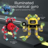 Funny Fingertip Gyro Boxed Fingertip Transformer Deformable Glow In Dark Mechanical Gyro Decompression Toy Stress Relief Toys