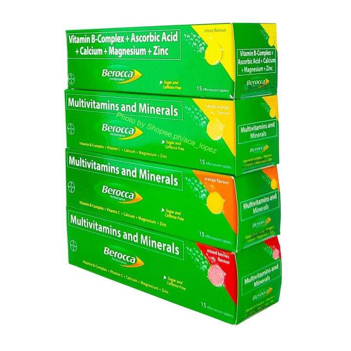 Berocca Performance (Orange/Citrus/Mango Orange/Mixed Berries) 15 Tablets Lazada PH