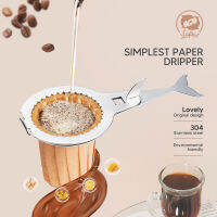 สแตนเลสแบบพกพาผู้ถือกรองกาแฟนำมาใช้ใหม่กาแฟกรอง Dripper กาแฟตะกร้าทิ้งกระดาษกรอง