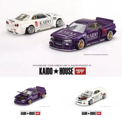 MINIGT KAIDO HOUSE UNCOVER 1:64 R34 GT-R ALLOY CAR MODEL
