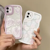 เคสสำหรับ iPhone 14 13 12 11 Pro Max X XR Xs Max 8 7 6 6S Plus SE 2020ลายรักศิลปะภายนอกเป็นลอนใหญ่เคสโทรศัพท์ฝาครอบป้องกันนิ่มใส