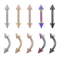 1ชิ้นหญิงสาว Multicolor ลิป Labret กระดูกอ่อนเจาะพังก์คลาสสิกคิ้วเจาะ316L สแตนเลสคิ้วแหวน