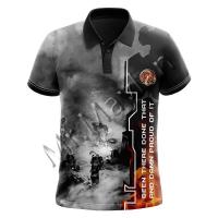 （You can contact customer service for customized clothing）Summer fashion fire warrior hero leisure polo shirt 3D Unisex street wear T-shirt Beach S-501(You can add names, logos, patterns, and more to your clothes)