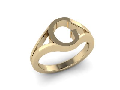 แหวนตัวอักษร G ทองคำ 14K