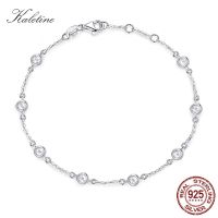 Kaletine Del Braccialetto E Donne 925เงินสเตอร์ลิงชัดเจน CZ Bracaccialetti Personalizzati Per Le Donne Di Colore Bianco Di Fascino Gioielli Orglio KLTB096