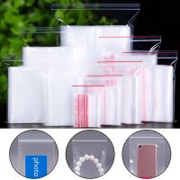 100pcs Transparent Sealed Bag Food Snack Small Part Storage Package Bags With Zip Closure Strip Jewelry Cosmetics Storage Tools