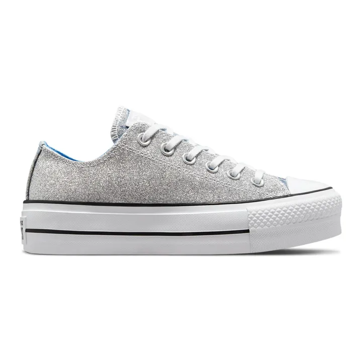 Converse Chuck Taylor All Star Platform Glitter - Ox - Silver ...