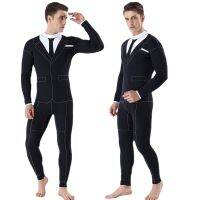 เสื้อผ้าดำน้ำ3มม. Conjoined Cold-Proof Warm-Keeping Diving Clothes Individualized Men S Western Clothing Diving Clothes