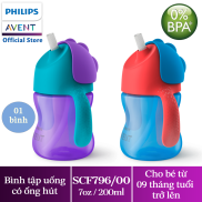 Bình tập uống Philips Avent có ống hút cho bé 9 tháng tuổi 200ml SCF796 00