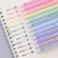 12 pcs/set kawaii Colored gel pens set School blue 0.5 mm ballpoint pen for journal Cute stationary school supplies stationary