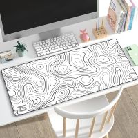 Black White Mousepads Contour Map Gaming Mouse Pad Company Mouse Mat 900X400 Rubber Keyboard Desk Mats Kawaii Large for Laptop