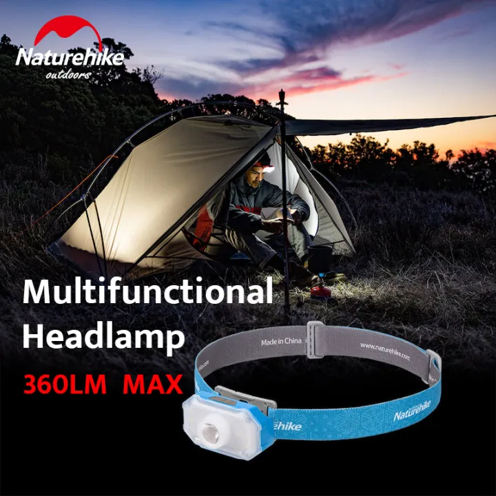 Naturehike Ultralight Camping Headlamp Max 360LM Rechargeable LED
