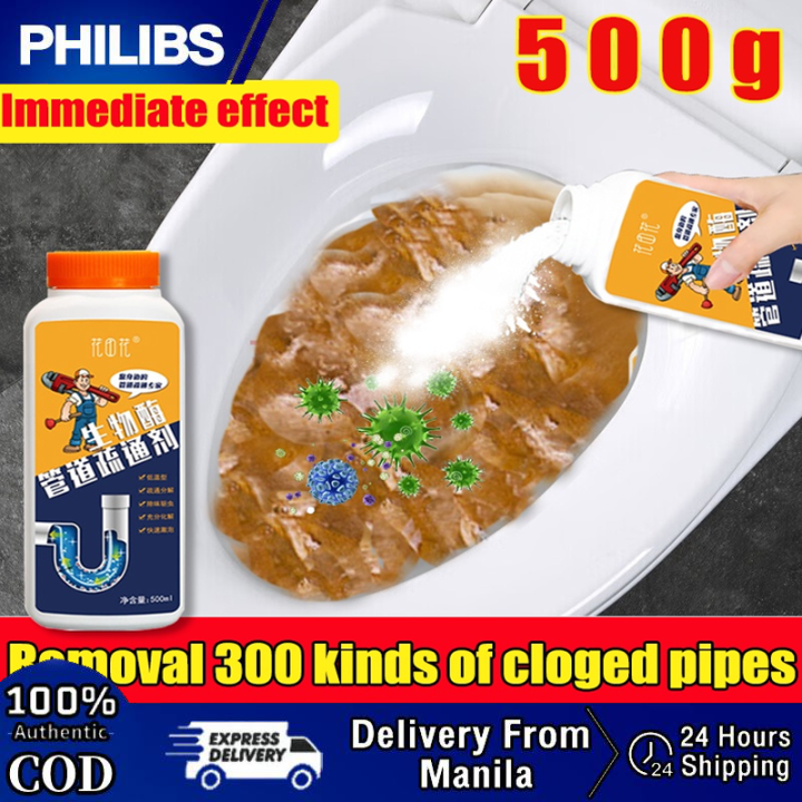 Philibs Original 500g baradong toilet bowl clog remover clogged pipe