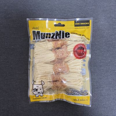 ขนมสุนัข นมหมา อาหารว่างสุนัข MUNZNIE ไก่พันปลาเส้น 10 ชิ้น (x1 pack)